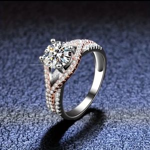 18K White Gold Vermeil 3ct Moissanite Diamond Ring